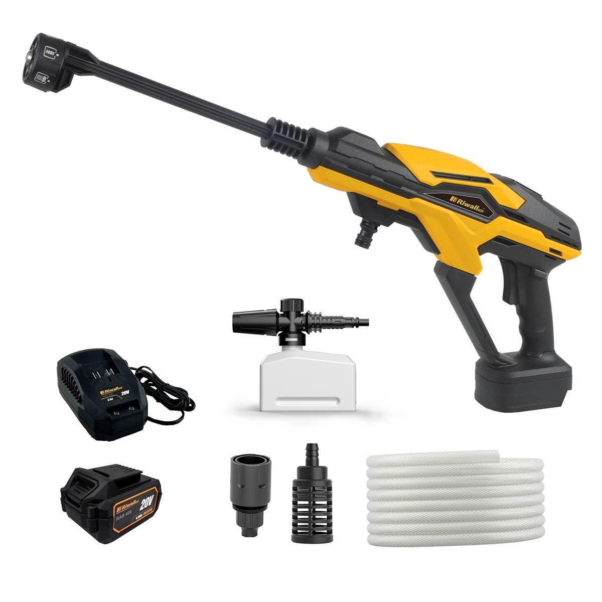 Riwall PRO RAPW 3520i SET aku tlaková myčka 20V + 1x 4Ah baterie + nabíječka 2,4 A