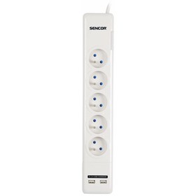 SSP 560 Přep.ochrana 5 zás.+2xUSB SENCOR