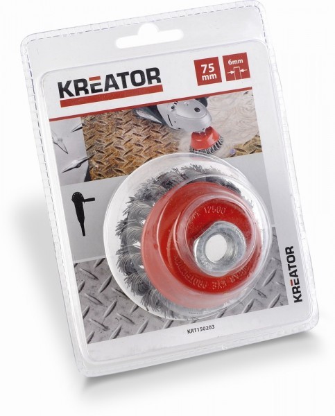 Kreator KRT150203 - Brusný copánkový kartáč M14-75 mm